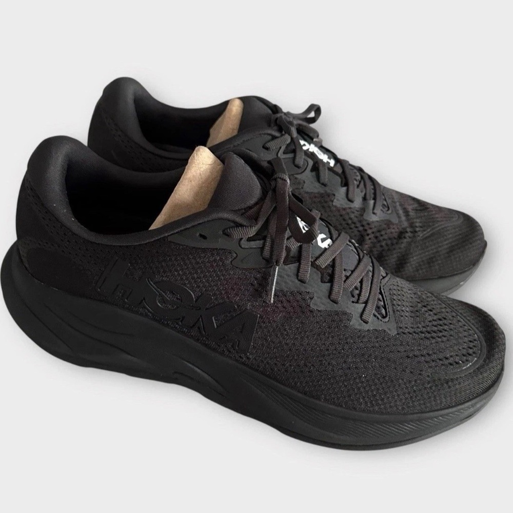 Hoka One One Shoes Men's Size 8D , M Rincon 4 Running Athletic Black/Black